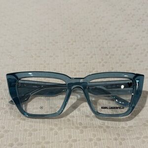 KARL LAGERFELD KL6153 PLASTIC WOMEN'S EYEGLASSES BLUE AZURE